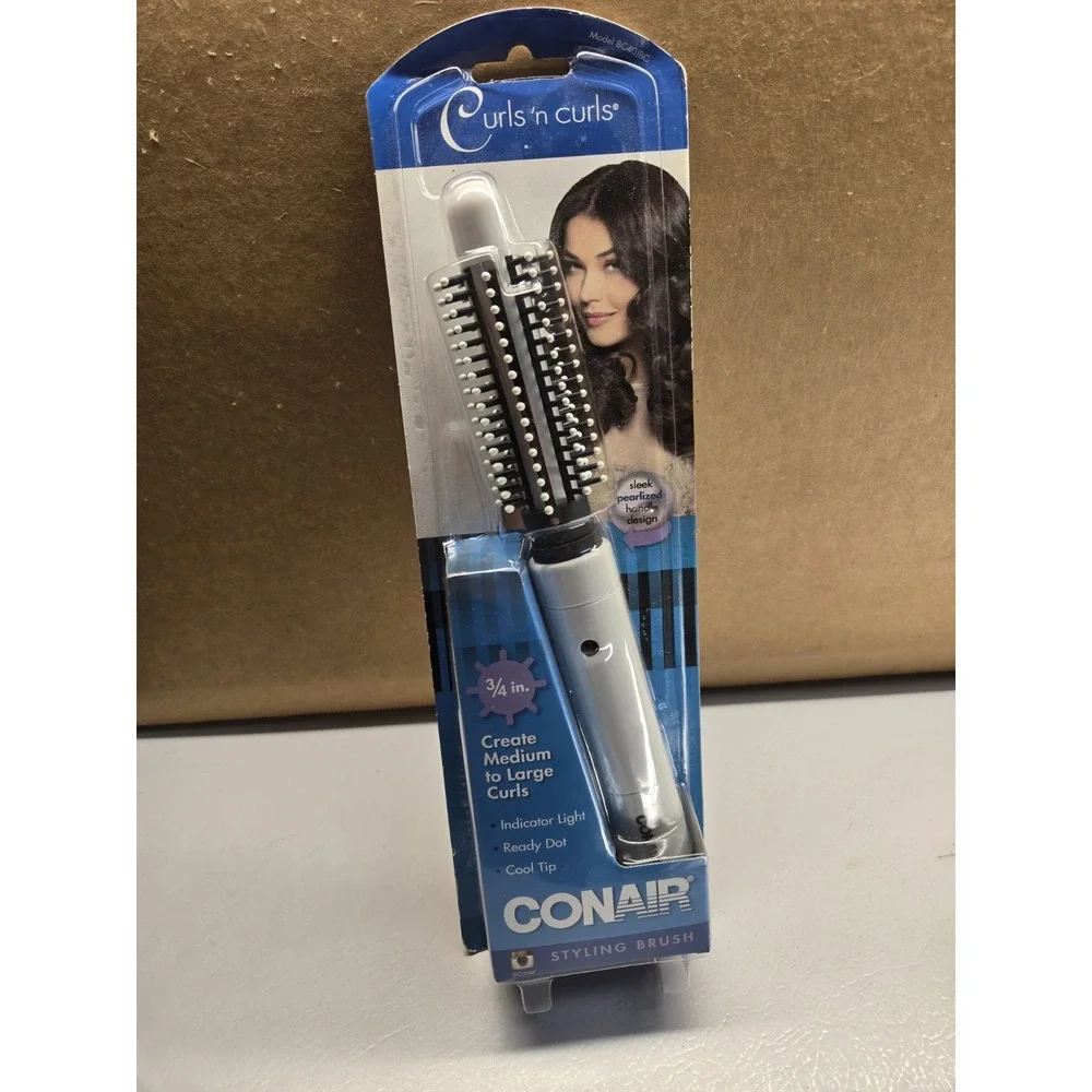 Vintage Conair Styling Brush Curls ' N Curls 3/4 Inch Model BC40JBC